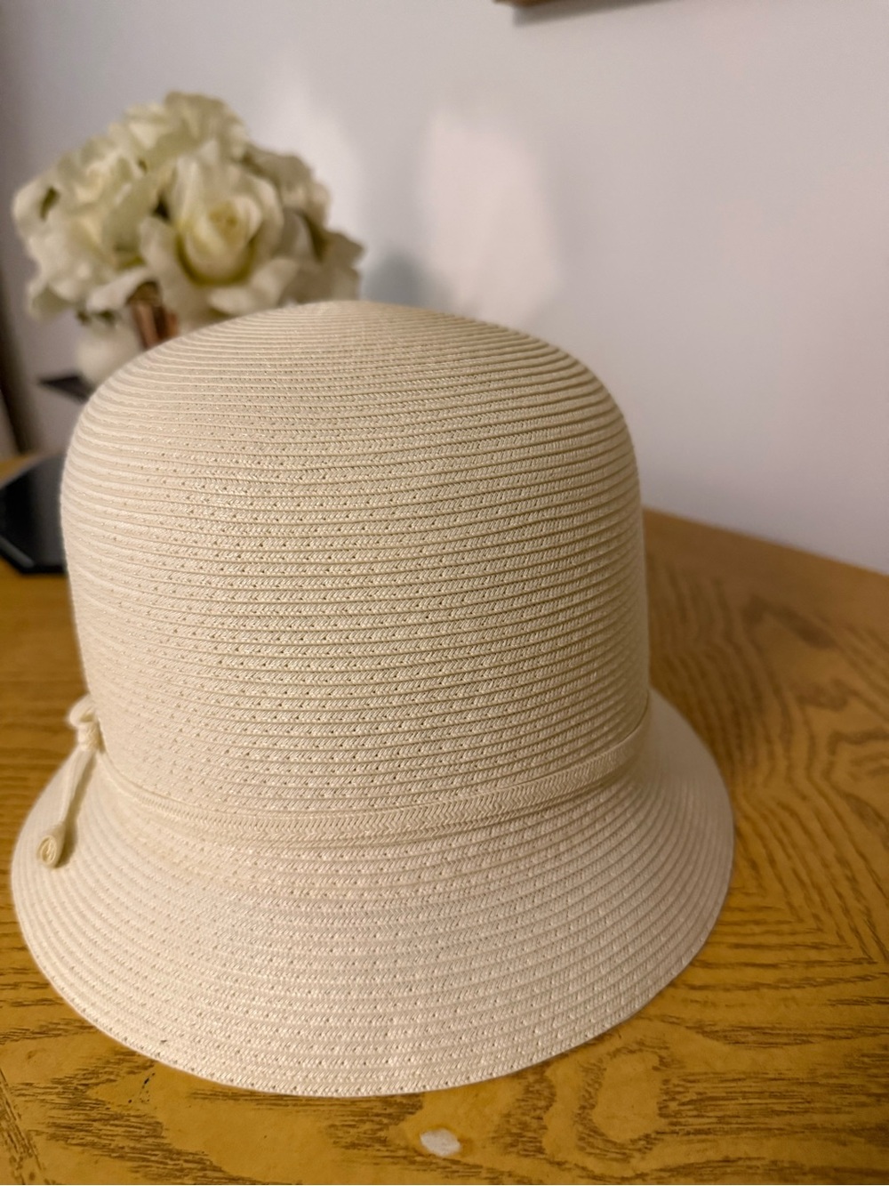 Louis Vuitton cream woven sun hat
